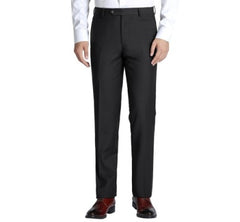 Rainwater's Luxury Collection Stretch Super 140's Wool Slim Fit Slacks in Black