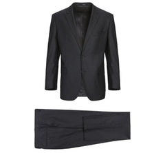 Rainwater's Luxury Collection Super 140's Wool Slim Fit Suit In Charcoal
