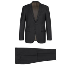 Rainwater's Luxury Collection Stretch Super 140's Wool Classic Fit Suit In Black