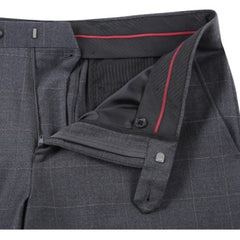 Rainwater's Luxury Collection Super 140's Wool Classic Fit Suit In Grey Windowpane