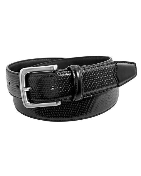 Florsheim Marshall Embossed Weave Belt in Black - Rainwater's Men's Clothing and Tuxedo Rental