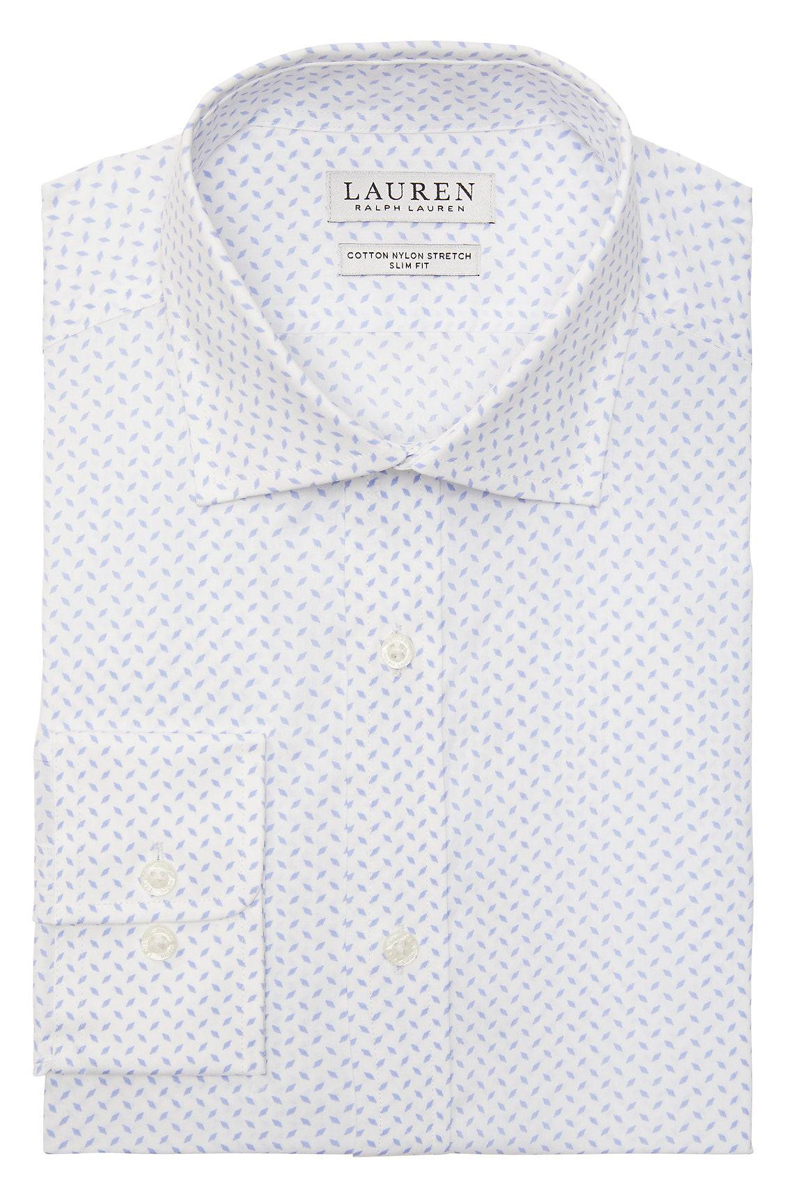 Ralph Lauren Slim Fit UltraFlex Performance Print In Light Blue