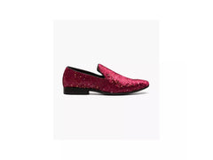 -Rainwater's -Stacy Adams - Shoes - Stacy Adams Stelar Velvet With Color Flecks Formal Loafer in Burgundy -