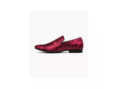 -Rainwater's -Stacy Adams - Shoes - Stacy Adams Stelar Velvet With Color Flecks Formal Loafer in Burgundy -