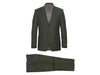 -Rainwater's -Rainwater's - Suits - Rainwater's Fine Tropical Weight Man Made Fabric Slim Fit Suit In Dark Olive -