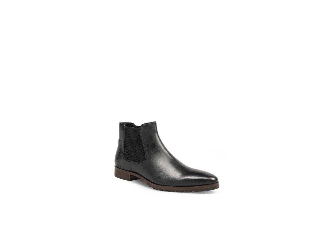 Bacco Bucci Peers Leather Chelsea Boot in Black