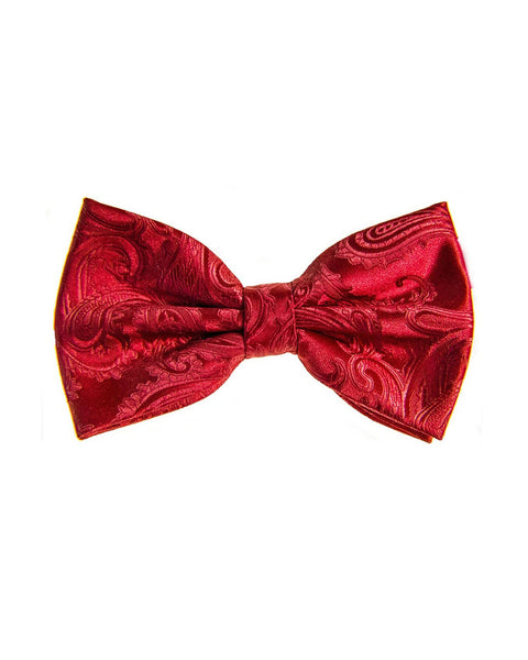 Bow Tie In Paisley Pattern Red - Rainwater's Men's Clothing and Tuxedo Rental