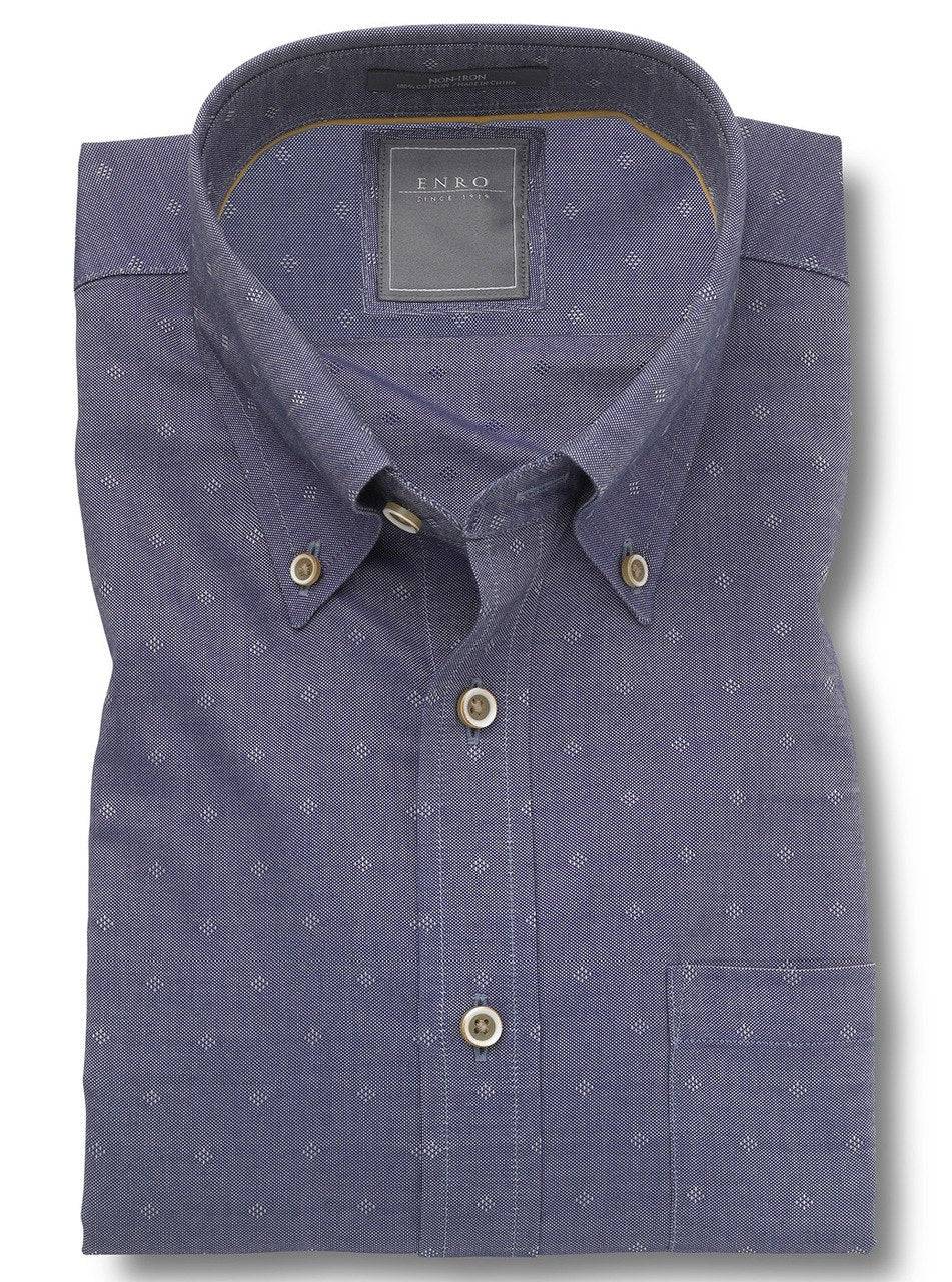 dress shirts enro Enro Blue Chambray Neat, XL