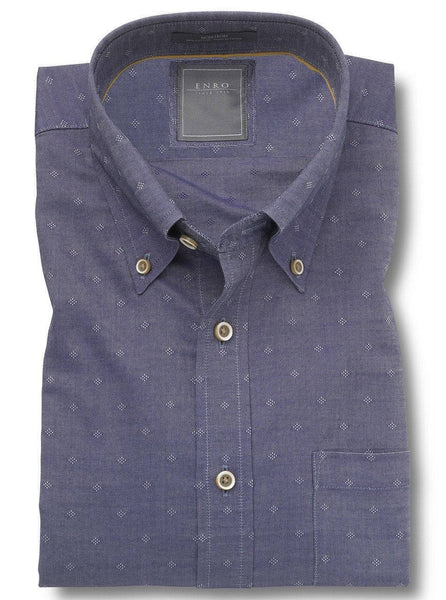 Enro Blue Chambray Neat - Rainwater's Men's Clothing and Tuxedo Rental