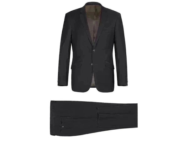 -Rainwater's -Rainwater's - Suits - Rainwater's Luxury Collection Super 140's Wool Slim Fit Suit In Black -