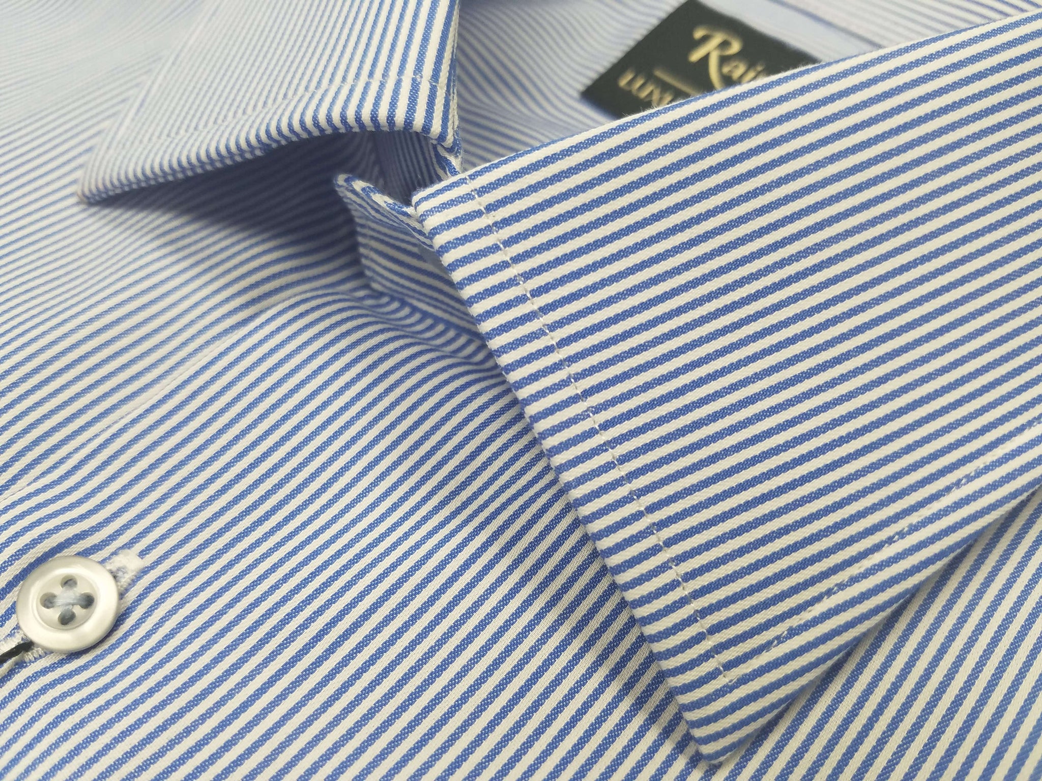 Rainwater's Spread Collar Banker Stripe Dress Shirt - Rainwater's Men's Clothing and Tuxedo Rental