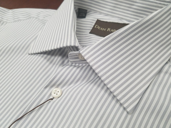 Dean Rainwater 100% Cotton Silver Stripe French Cuff Dress Shirt - Rainwater's Men's Clothing and Tuxedo Rental