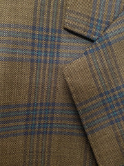 Rainwater's Luxury Collection Brown & Blue Plaid Super 150's Wool Sport Coat - Rainwater's Men's Clothing and Tuxedo Rental