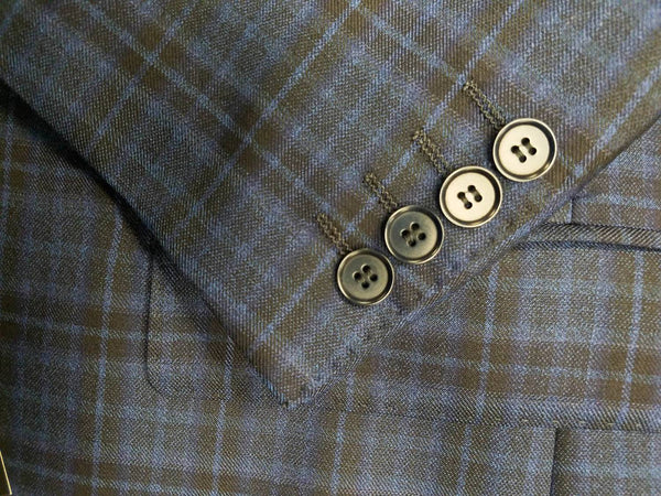 Rainwater's Luxury Collection Navy & Black Plaid Super 150's Wool Sport Coat - Rainwater's Men's Clothing and Tuxedo Rental