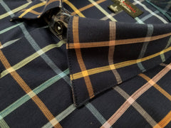 Jon Randall Collection Navy Multi Color Plaid Sport Shirt - Rainwater's Men's Clothing and Tuxedo Rental