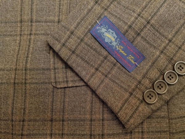 Rainwater's Brown with Black Plaid Virgin Wool Sport Coat - Rainwater's Men's Clothing and Tuxedo Rental