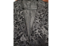 '-Rainwater's -Rainwater's - Tuxedo Rental - Black Tonal Floral Dinner Jacket Tuxedo Rental -