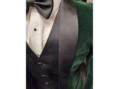 '-Rainwater's -Rainwater's - Tuxedo Rental - Velvet Green With Black Shawl Tuxedo Rental -