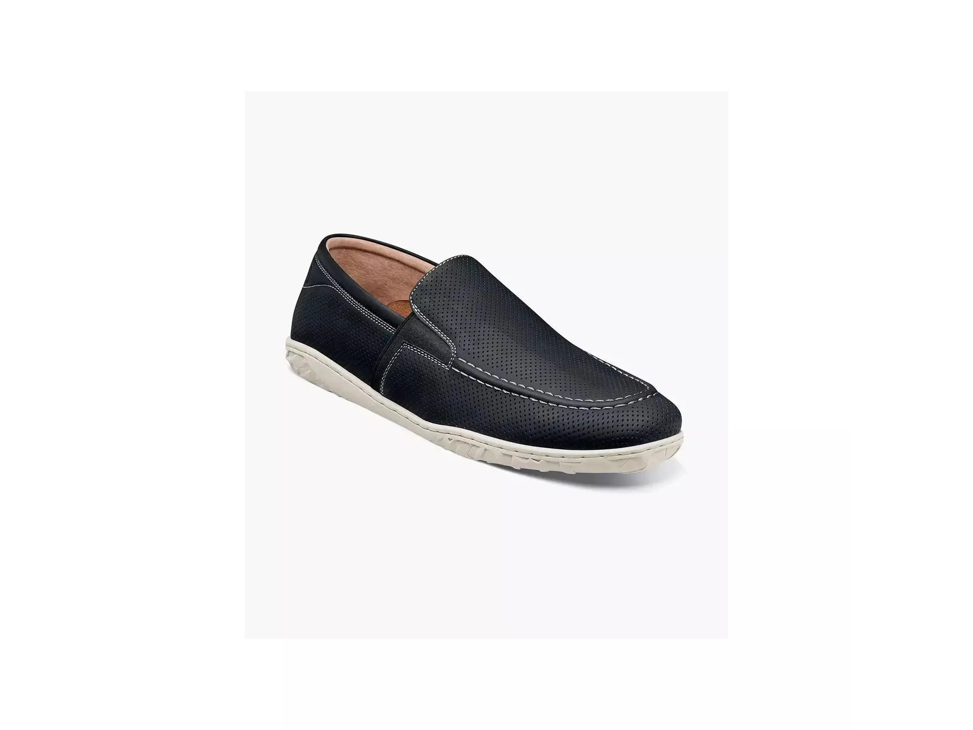 Stacy Adams Ilan Perf Moc Toe Slip On In Black - Rainwater's Men's Clothing and Tuxedo Rental