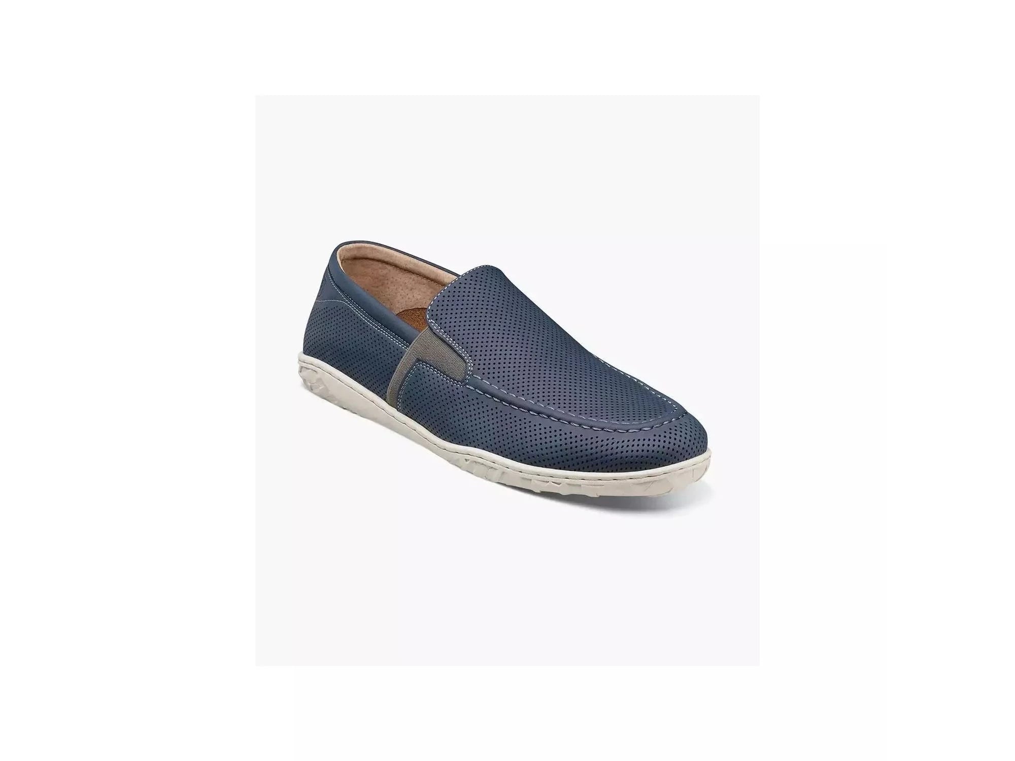 Stacy Adams Ilan Perf Moc Toe Slip On In Navy - Rainwater's Men's Clothing and Tuxedo Rental