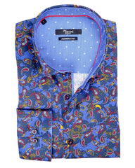 Navy With Multi-Colored Paisley Sport Shirt - Rainwater's Men's Clothing and Tuxedo Rental