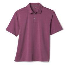 Johnston & Murphy Polo Shirt in Magenta & Grey Narrow Stripe - Rainwater's Men's Clothing and Tuxedo Rental