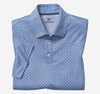 Johnston & Murphy Polo Shirt in Light Blue Neat Pattern - Rainwater's Men's Clothing and Tuxedo Rental