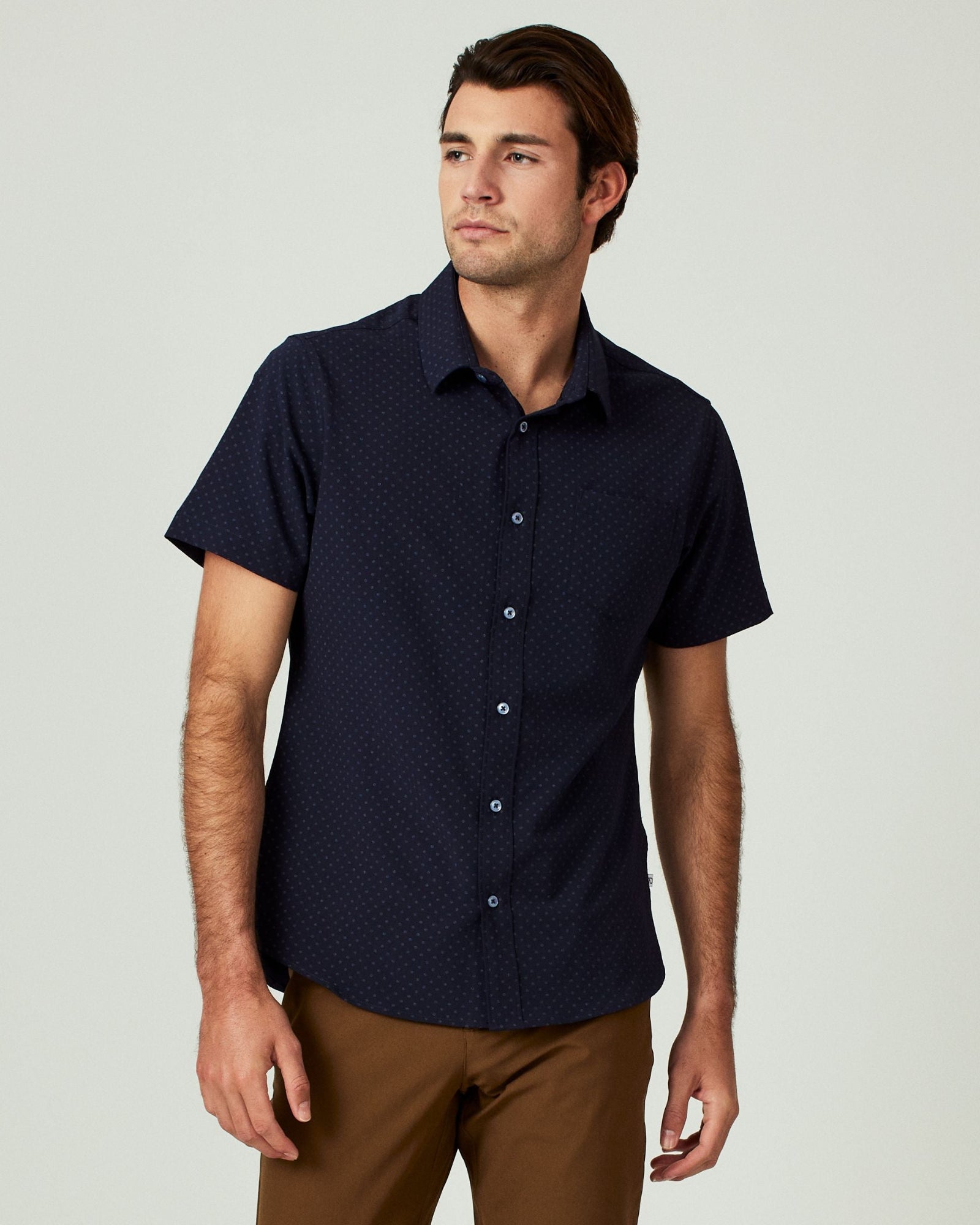 7 Diamonds Hana Short Sleeve Shirt In Navy
