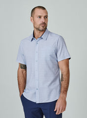 7 Diamonds Toledo Short Sleeve Shirt In Light Blue