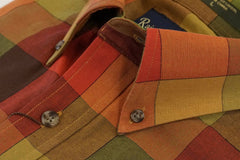 Autumn Colors Plaid Button Down in Cotton & Wool by Rainwater's - Rainwater's Men's Clothing and Tuxedo Rental