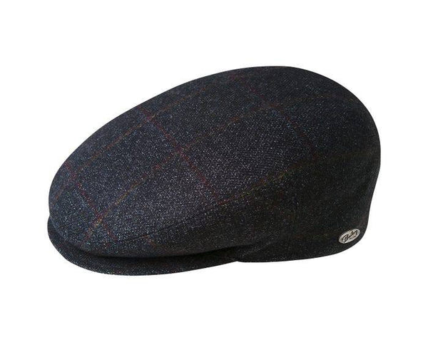 Bailey Lord Subtle Plaid Cap in Charcoal - Rainwater's Men's Clothing and Tuxedo Rental