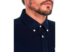 Barbour Cord 2 Cordoroy Button Down Collar Tailored Button Up Shirt In Navy - Rainwater's Men's Clothing and Tuxedo Rental