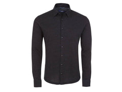 Stone Rose Black Birdseye Knit Long Sleeve Shirt - Rainwater's Men's Clothing and Tuxedo Rental