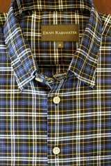 Black with Blue and Khaki Plaid Hidden Button-down by Dean Rainwater - Rainwater's Men's Clothing and Tuxedo Rental