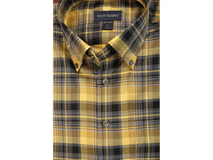Scott Barber Gold & Black Plaid Button Up Shirt - Rainwater's Men's Clothing and Tuxedo Rental