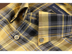 Scott Barber Gold & Black Plaid Button Up Shirt - Rainwater's Men's Clothing and Tuxedo Rental