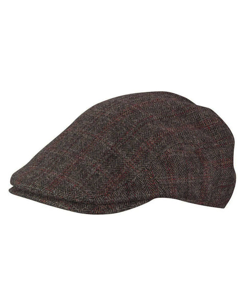 Broner Brown Plaid Wool Blend Ivy Cap - Rainwater's Men's Clothing and Tuxedo Rental