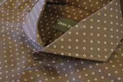 Brown Circle Dot Cotton Cutaway Collar by Dean Rainwater - Rainwater's Men's Clothing and Tuxedo Rental