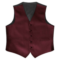 Burgundy Satin Rental Vest - Rainwater's Men's Clothing and Tuxedo Rental