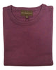 Crew Neck Sweater in Purple Cotton & Cashmere - Rainwater's Men's Clothing and Tuxedo Rental
