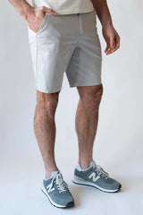 Devil Dog 9 inch Shorts -Stretch Twill In Grey - Rainwater's