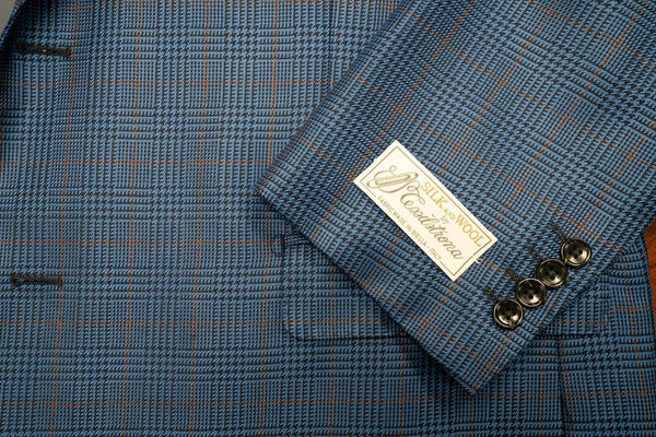 Tessilstrona Blue Glen Plaid Silk & Wool Sport Coat - Rainwater's Men's Clothing and Tuxedo Rental