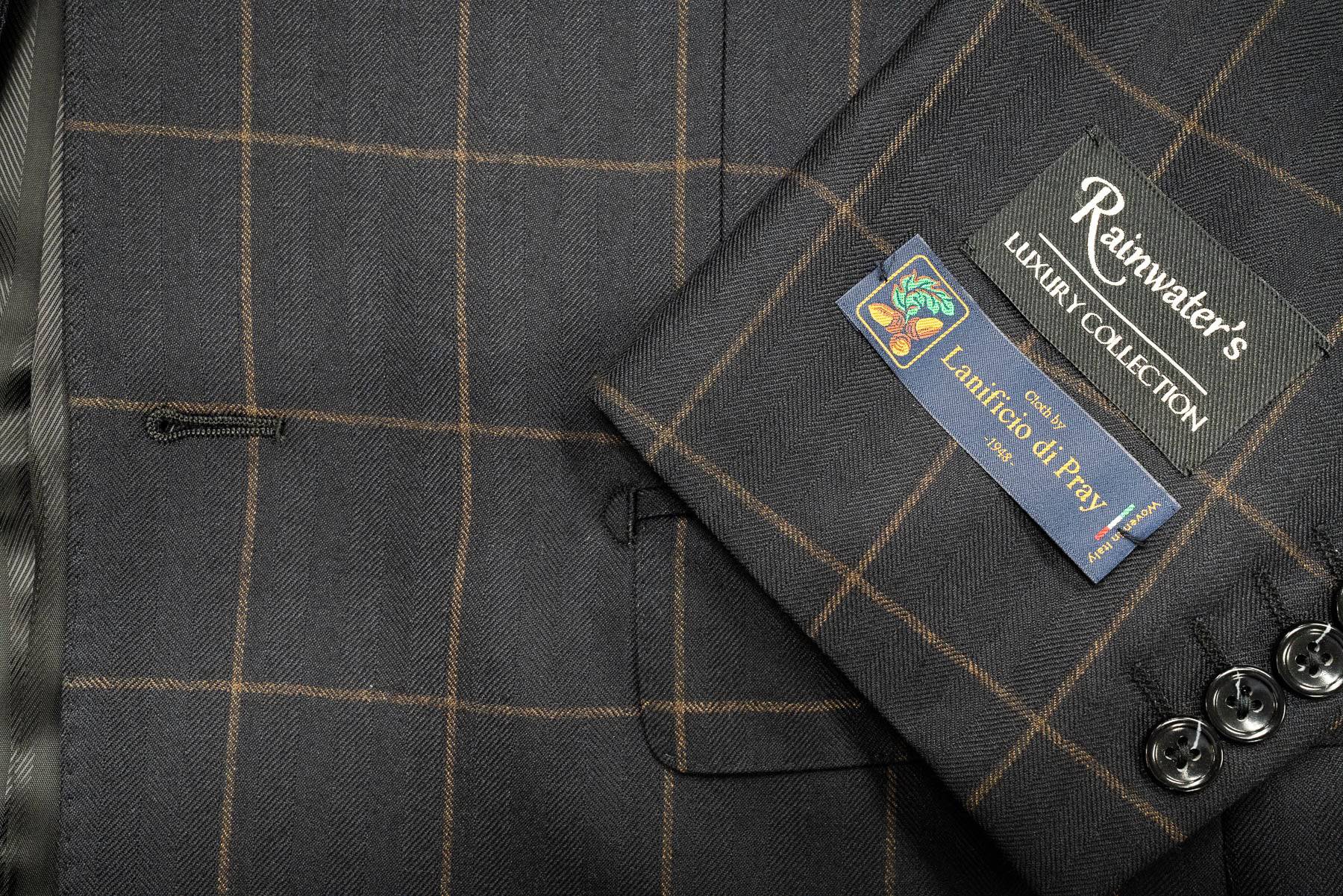 Lanificio di Pray Black & Brown Windowpane Sport Coat