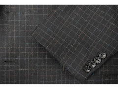 Lanificio di Pray Black Flannel Multi-check Super 150's Sport Coat - Rainwater's Men's Clothing and Tuxedo Rental