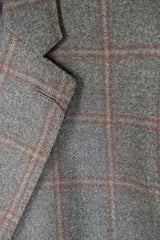 Loro Piana Brown & Rust Windowpane Super 140's Wool Sport Coat - Rainwater's Men's Clothing and Tuxedo Rental