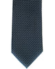 Silk Tie In Navy With White Neat Foulard Print - Rainwater's Men's Clothing and Tuxedo Rental