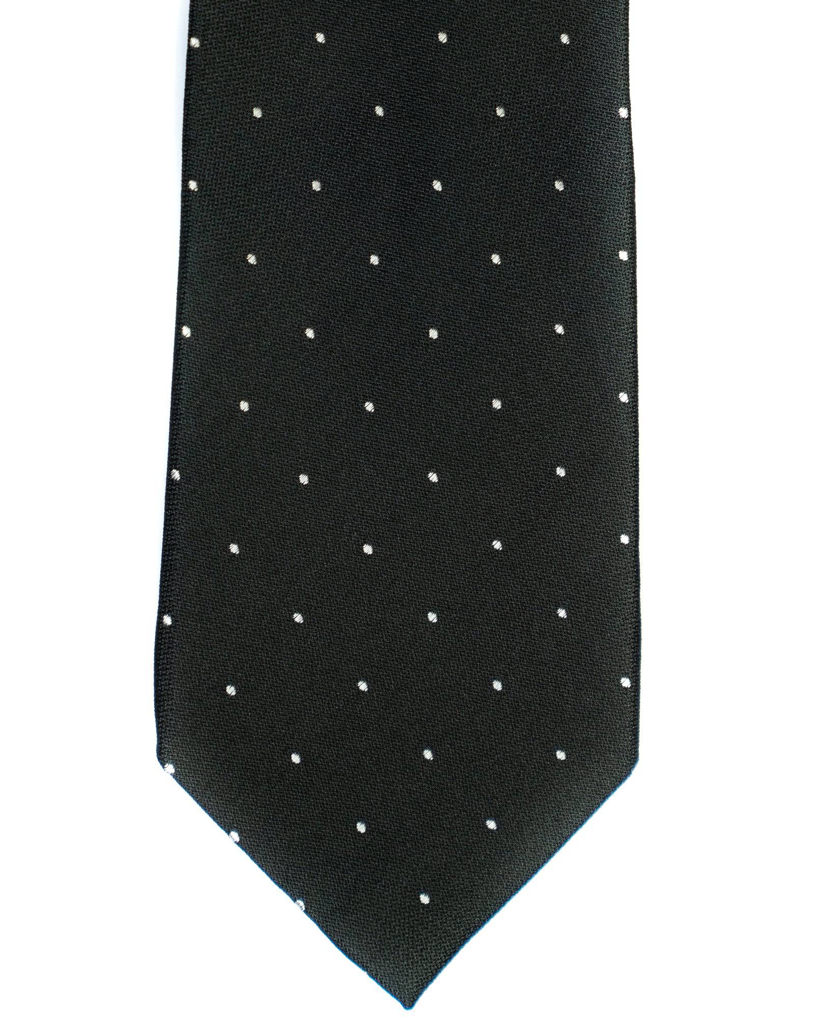 Imani Uomo Dot Tie in Black with Silver - Rainwater's Men's Clothing and Tuxedo Rental