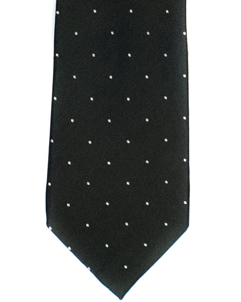 Imani Uomo Dot Tie in Black with Silver - Rainwater's Men's Clothing and Tuxedo Rental