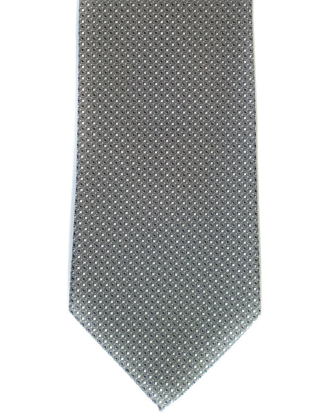 Silk Tall Man Tie In Silver Solid Diamond Weave - Rainwater's Men's Clothing and Tuxedo Rental