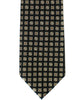 Silk Tie In Black With Tan Foulard Print - Rainwater's Men's Clothing and Tuxedo Rental